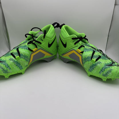 Mens Size 11.5 Nike Alpha Menace Pro 3 Football Cleats FB8442-303 Yellow Green