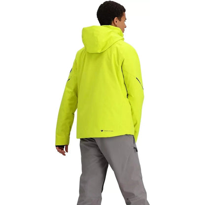 Obermeyer Raze Ski Jacket Men's Size Large Removable Hood Yellow Alpine NEW