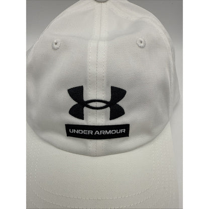 NWT Men Under Armour White Adjustable Cap One Size Fits Most