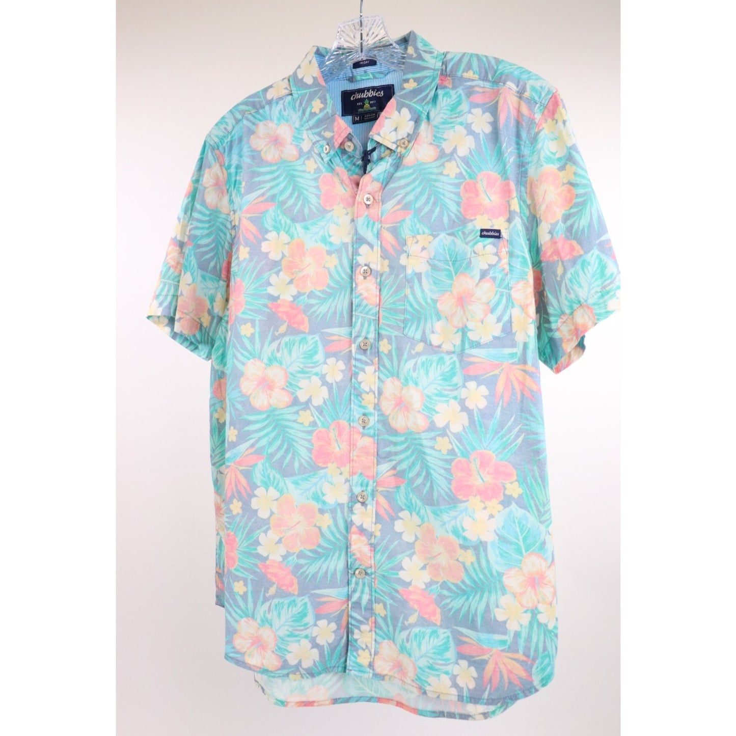 Chubbies Men's 'Life In Paradise' Friday Button Shirt 603241 NEW Floral Size M
