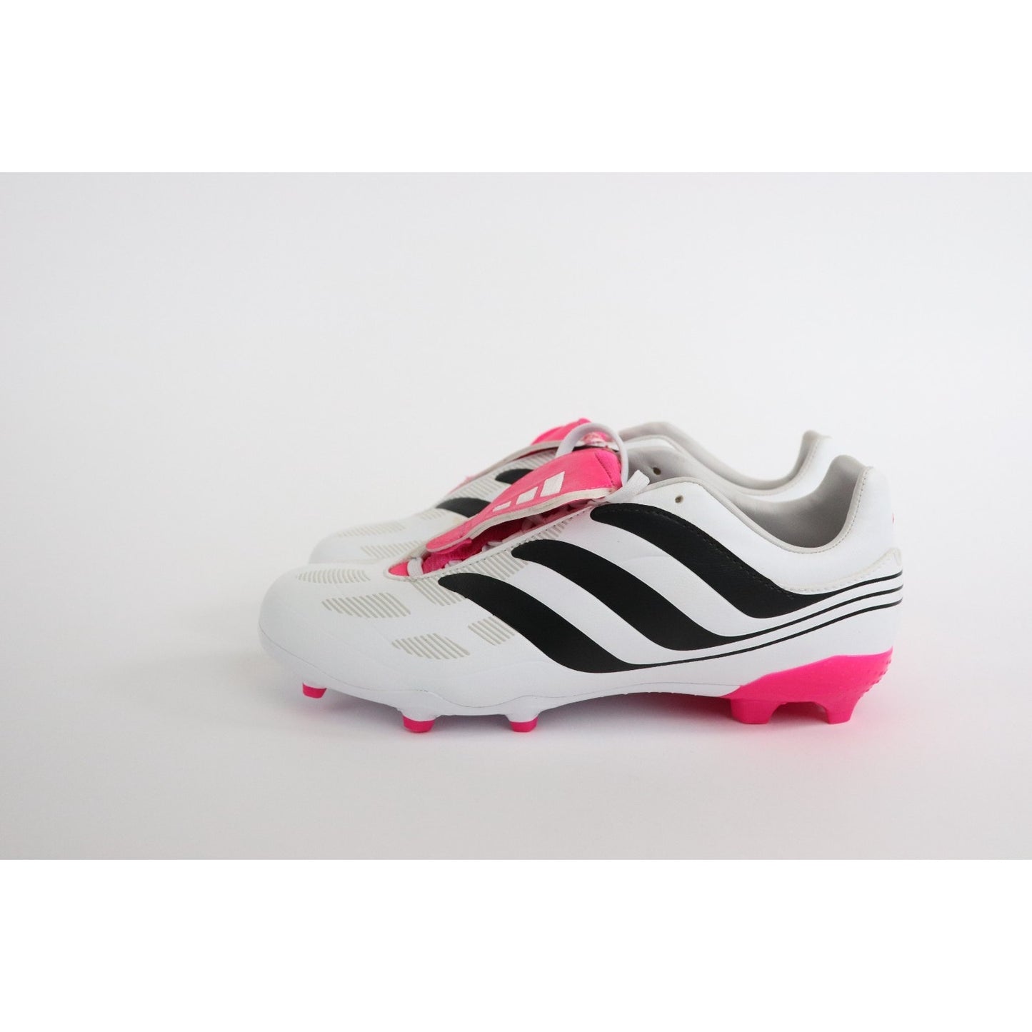 Adidas Predator Precision.3 FG Soccer Cleats Shoes White Pink ID6792 Youth Sze 6