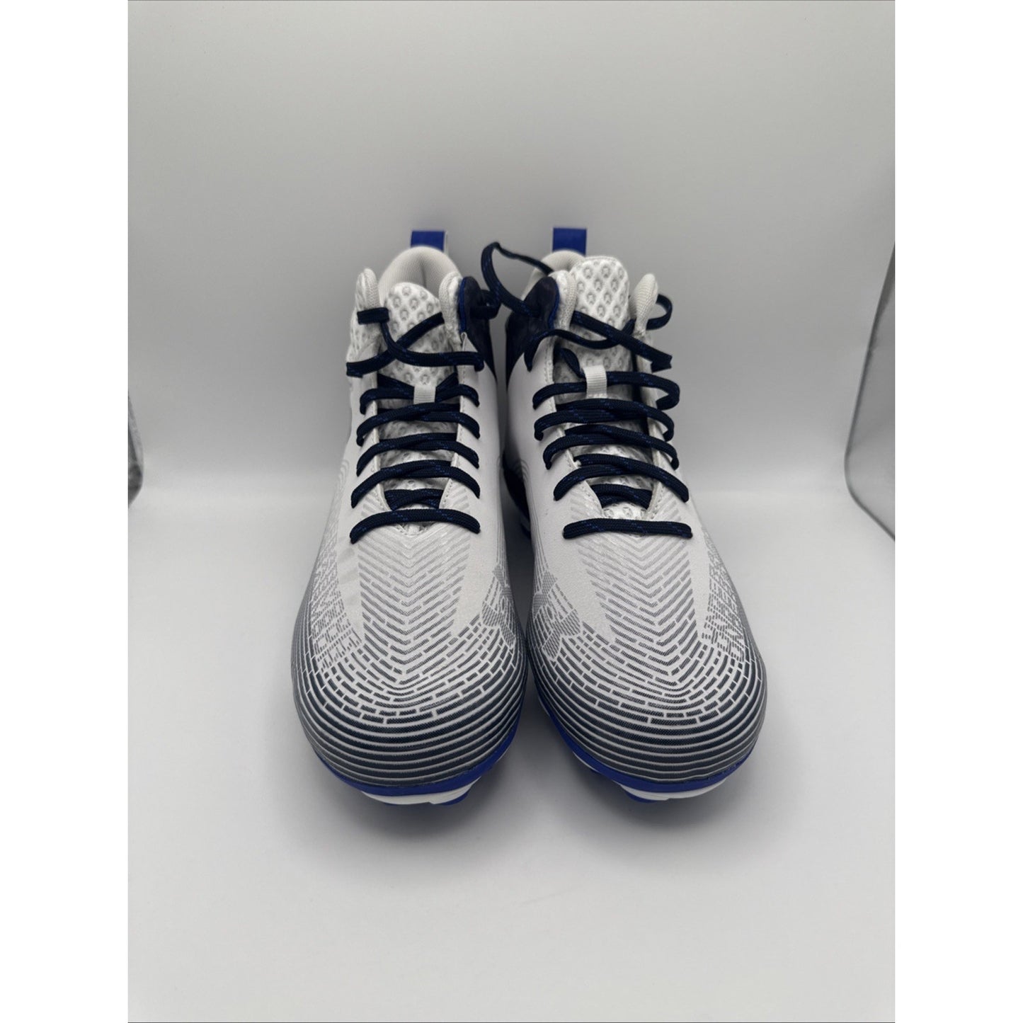 Under Armour Highlight Hammer MC Football Cleats Mens 10 White Blue Lace Up Mid