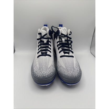 Under Armour Highlight Hammer MC Football Cleats Mens 10 White Blue Lace Up Mid