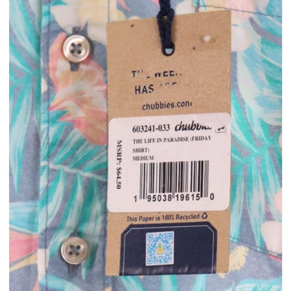 Chubbies Men's 'Life In Paradise' Friday Button Shirt 603241 NEW Floral Size M