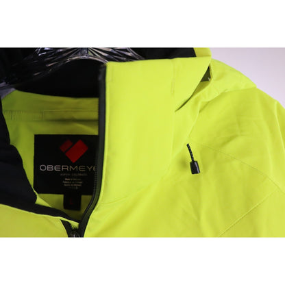 Obermeyer Raze Ski Jacket Men's Size Large Removable Hood Yellow Alpine NEW