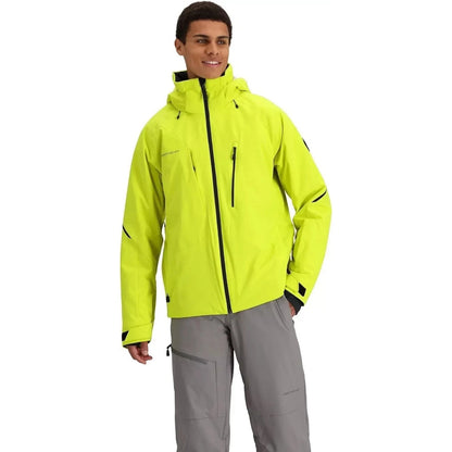 Obermeyer Raze Ski Jacket Men's Size Large Removable Hood Yellow Alpine NEW